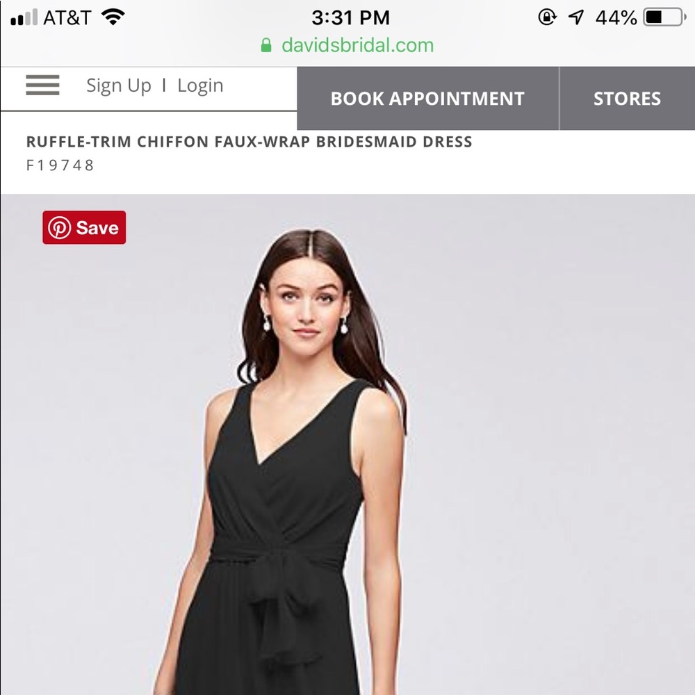 David’s bridal bridesmaid dress